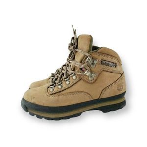 Timberland Boys Brown Euro Hiker 95312 Leather Ankle Hiking Boots Size US 7.5 M